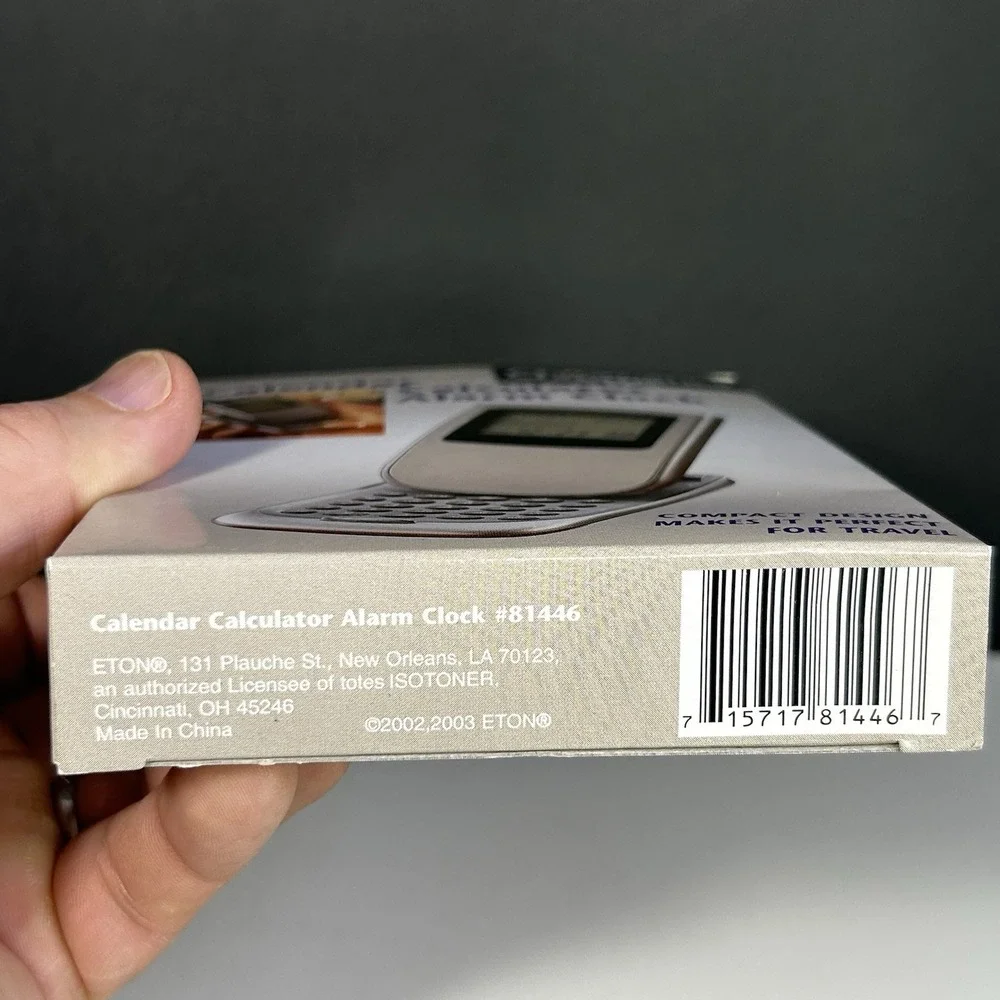 Chromatics by Totes Calendar Calculator Alarm Clock Travel Desk NEW NOS